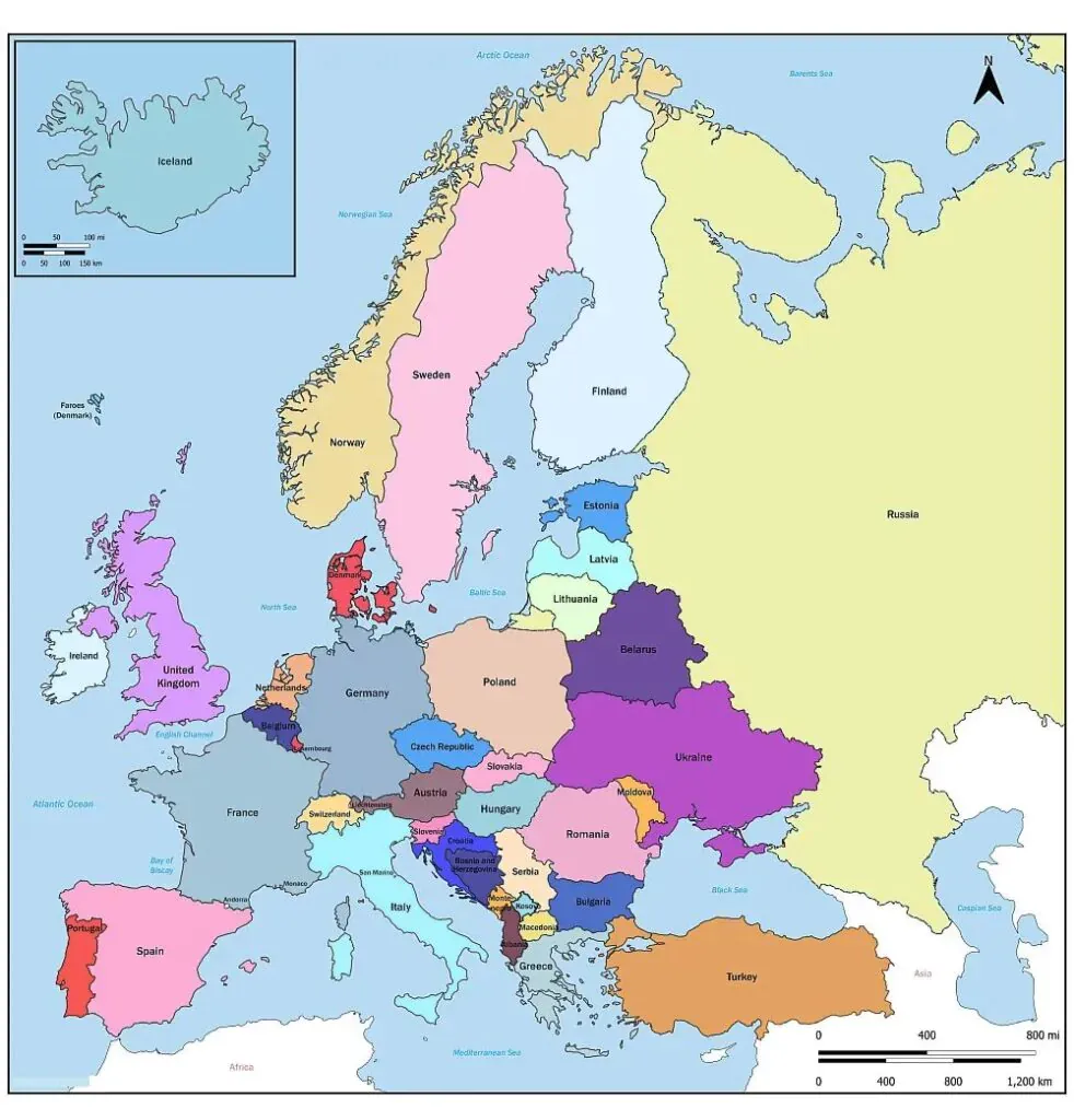 Political Map of Europe